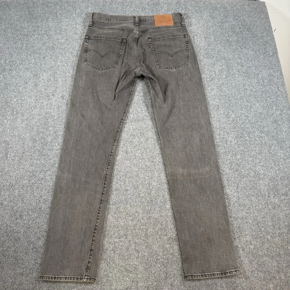 Levi's Jeans Mens 30x32 (Fits 28x31) Gray 502 Regular Taper Premium‎ Stretch